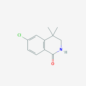 molecular formula C11H12ClNO B8594290 6-Chloro-4,4-dimethyl-3,4-dihydro-2H-isoquinolin-1-one 