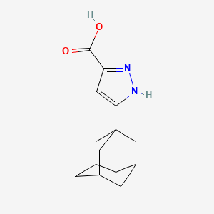 molecular formula C14H18N2O2 B8594345 5-adamantan-1-yl-2H-pyrazole-3-carboxylic acid 