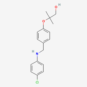 2-{4-[(4-Chloroanilino)methyl]phenoxy}-2-methylpropan-1-ol