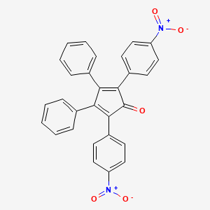 molecular formula C29H18N2O5 B8594357 2,5-Bis(4-nitrophenyl)-3,4-diphenylcyclopenta-2,4-dien-1-one CAS No. 121264-20-8