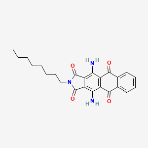 1H-Naphth(2,3-f)isoindole-1,3,5,10(2H)-tetrone, 4,11-diamino-2-octyl-