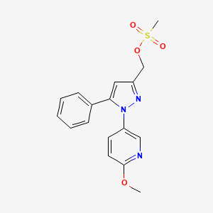 [1-(6-Methoxy-3-pyridyl)-5-phenylpyrazol-3-yl]methyl methanesulfonate