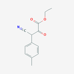 molecular formula C13H13NO3 B8594425 Ethyl 3-cyano-2-oxo-3-p-tolylpropanoate 