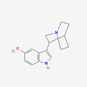 molecular formula C15H18N2O B8594506 1H-Indol-5-ol, 3-(1-azabicyclo[2.2.2]oct-3-yl)- CAS No. 137476-59-6