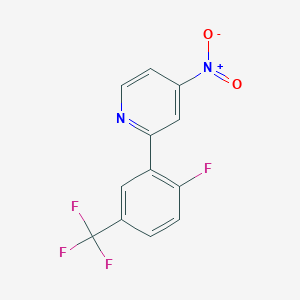 molecular formula C12H6F4N2O2 B8594518 2-[2-Fluoro-5-(trifluoromethyl)phenyl]-4-nitropyridine CAS No. 878555-48-7