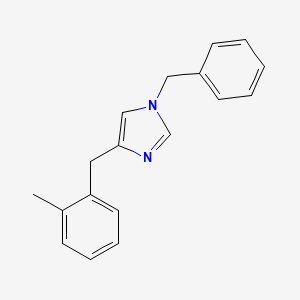 molecular formula C18H18N2 B8594558 1-Benzyl-4-[(2-methylphenyl)methyl]-1H-imidazole CAS No. 91874-57-6