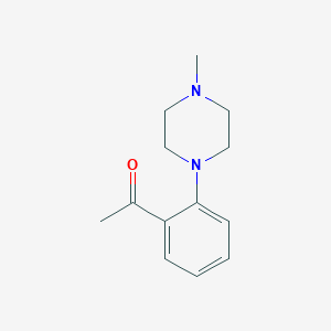 molecular formula C13H18N2O B8594569 o-(4-Methyl-1-piperazinyl)acetophenone 