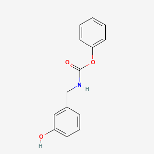 molecular formula C14H13NO3 B8594580 (3-Hydroxy-benzyl)-carbamic acid phenyl ester 