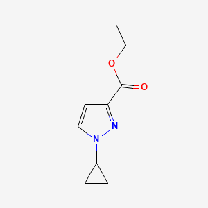 molecular formula C9H12N2O2 B8594590 ethyl 1-cyclopropyl-1H-pyrazole-3-carboxylate 