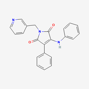 molecular formula C22H17N3O2 B8594612 1H-Pyrrole-2,5-dione, 3-phenyl-4-(phenylamino)-1-(3-pyridinylmethyl)- CAS No. 828931-88-0