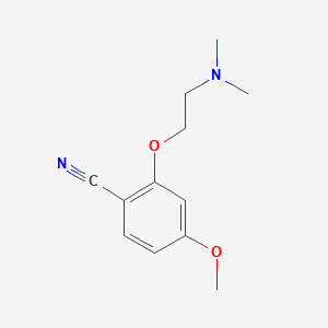 molecular formula C12H16N2O2 B8594619 2-(2-Dimethylamino-ethoxy)-4-methoxy-benzonitrile 