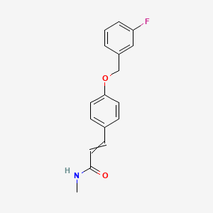 molecular formula C17H16FNO2 B8594648 3-{4-[(3-Fluorophenyl)methoxy]phenyl}-N-methylprop-2-enamide CAS No. 649740-42-1