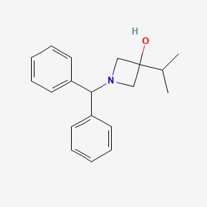 molecular formula C19H23NO B8594659 1-Benzhydryl-3-isopropylazetidin-3-ol 