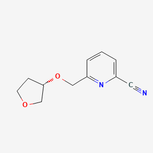 molecular formula C11H12N2O2 B8594712 (S)-6-(((tetrahydrofuran-3-yl)oxy)methyl)picolinonitrile 