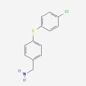 B8594717 1-{4-[(4-Chlorophenyl)sulfanyl]phenyl}methanamine CAS No. 827610-57-1