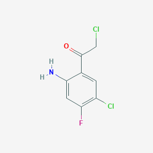 molecular formula C8H6Cl2FNO B8594751 1-(2-Amino-5-chloro-4-fluorophenyl)-2-chloroethanone CAS No. 875305-89-8