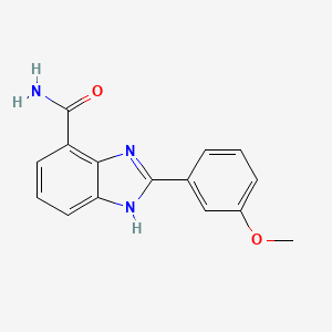 molecular formula C15H13N3O2 B8594761 2-(3'-Methoxyphenyl) benzimidazole-4-carboxamide 