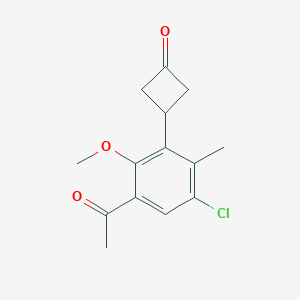 3-(3-Acetyl-5-chloro-2-methoxy-6-methylphenyl)cyclobutanone