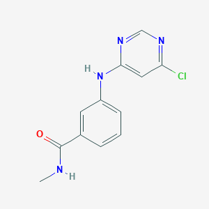 molecular formula C12H11ClN4O B8594877 3-(6-chloropyrimidin-4-ylamino)-N-methylbenzamide 