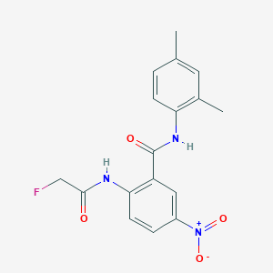 molecular formula C17H16FN3O4 B8594890 N-(2,4-Dimethylphenyl)-2-(2-fluoroacetamido)-5-nitrobenzamide CAS No. 93670-44-1
