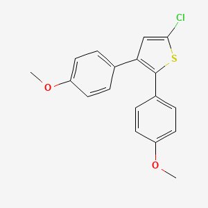 molecular formula C18H15ClO2S B8594909 5-Chloro-2,3-bis(4-methoxyphenyl)thiophene CAS No. 88149-80-8