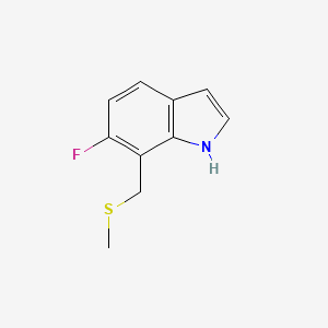 molecular formula C10H10FNS B8594930 6-Fluoro-7-[(methylsulfanyl)methyl]-1H-indole 
