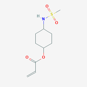 molecular formula C10H17NO4S B8594947 4-[(Methanesulfonyl)amino]cyclohexyl prop-2-enoate CAS No. 820972-52-9