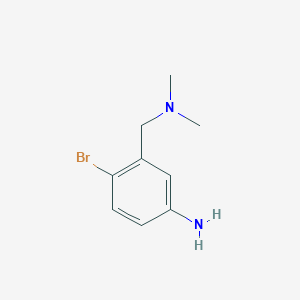 molecular formula C9H13BrN2 B8595002 4-Bromo-3-[(dimethylamino)methyl]aniline 