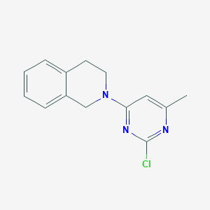 molecular formula C14H14ClN3 B8595036 6-Methyl-4-(1,2,3,4-tetrahydroisoquinolin-2-yl)-2-chloropyrimidine 