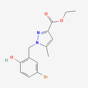 ethyl 1-[(5-bromo-2-hydroxyphenyl)methyl]-5-methylpyrazole-3-carboxylate