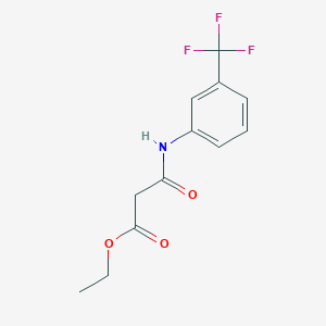molecular formula C12H12F3NO3 B8595114 Ethyl 3-oxo-3-{[3-(trifluoromethyl)phenyl]amino}propanoate 