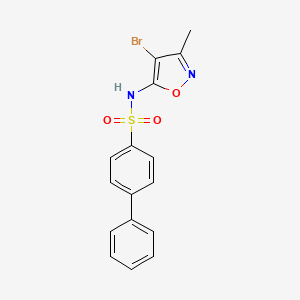 N-(4-Bromo-3-methylisoxazol-5-yl)-[1,1'-biphenyl]-4-sulfonamide