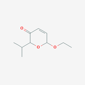 molecular formula C10H16O3 B8595145 6-Ethoxy-2-(propan-2-yl)-2H-pyran-3(6H)-one CAS No. 62644-51-3