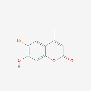 molecular formula C10H7BrO3 B8595184 6-Bromo-7-hydroxy-4-methyl-2H-1-benzopyran-2-one CAS No. 90767-23-0