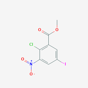 molecular formula C8H5ClINO4 B8595208 Methyl 2-chloro-5-iodo-3-nitrobenzoate 