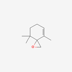 molecular formula C10H16O B8595248 4,8,8-Trimethyl-1-oxaspiro[2.5]oct-4-ene CAS No. 72008-24-3