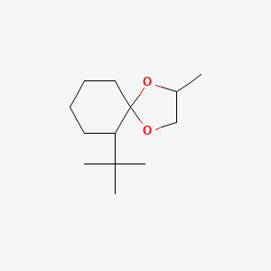 molecular formula C13H24O2 B8595283 6-tert-Butyl-2-methyl-1,4-dioxaspiro[4.5]decane CAS No. 62674-07-1