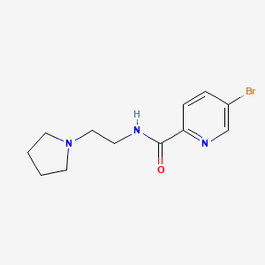 molecular formula C12H16BrN3O B8595304 5-Bromo-pyridine-2-carboxylic acid (2-pyrrolidin-1-yl-ethyl)-amide 