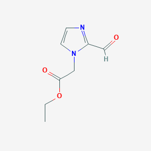 molecular formula C8H10N2O3 B8595320 ethyl (2-formyl-1H-imidazol-1-yl)acetate 