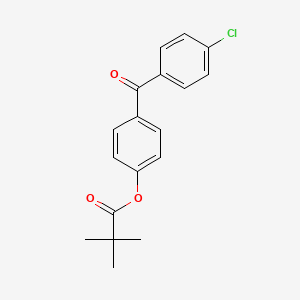 molecular formula C18H17ClO3 B8595342 4-(4-Chlorobenzoyl)phenyl 2,2-dimethylpropanoate CAS No. 112004-87-2