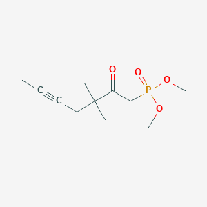 molecular formula C11H19O4P B8595347 Dimethyl 3,3-dimethyl-2-oxo-5-heptynylphosphonate CAS No. 69691-11-8