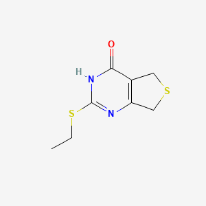 molecular formula C8H10N2OS2 B8595358 2-(Ethylthio)-5,7-dihydrothieno[3,4-D]pyrimidin-4(3H)-one 
