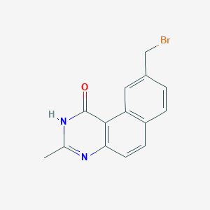 molecular formula C14H11BrN2O B8595360 9-bromomethyl-3-methylbenzo[f]quinazolin-1(2H)-one CAS No. 139988-40-2