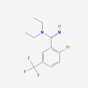 2-Bromo-N,N-diethyl-5-(trifluoromethyl)benzene-1-carboximidamide