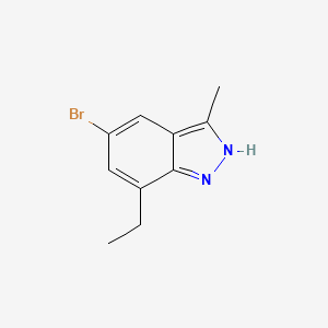 molecular formula C10H11BrN2 B8595408 5-Bromo-7-ethyl-3-methylindazole 