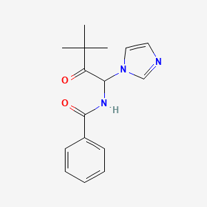 molecular formula C16H19N3O2 B8595465 N-(1-(1H-Imidazol-1-yl)-3,3-dimethyl-2-oxobutyl)benzamide CAS No. 66412-79-1