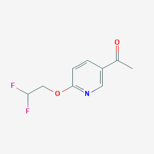molecular formula C9H9F2NO2 B8595473 1-(6-(2,2-Difluoroethoxy)pyridin-3-yl)ethanone 