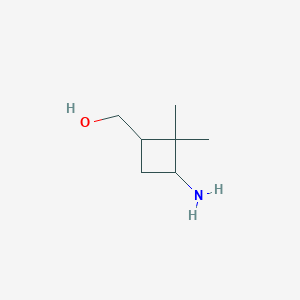 molecular formula C7H15NO B8595490 (3-Amino-2,2-dimethylcyclobutyl)methanol 