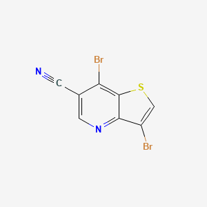 molecular formula C8H2Br2N2S B8595494 3,7-Dibromothieno[3,2-b]pyridine-6-carbonitrile CAS No. 798574-83-1