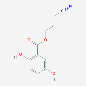 molecular formula C11H11NO4 B8595513 3-Cyanopropyl 2,5-dihydroxybenzoate 
